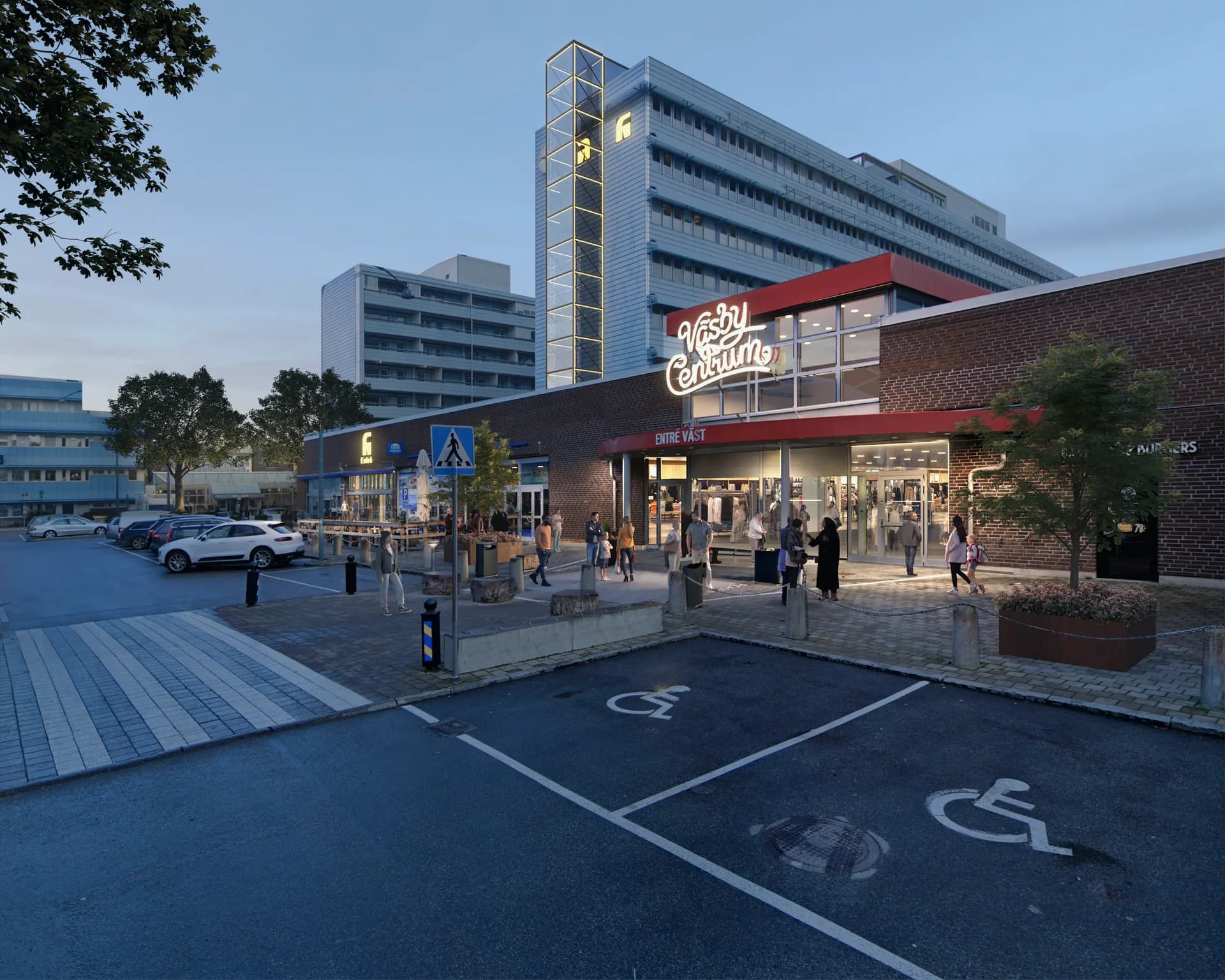 Clovergate sett utifrån i Väsby centrum, Upplands Väsby